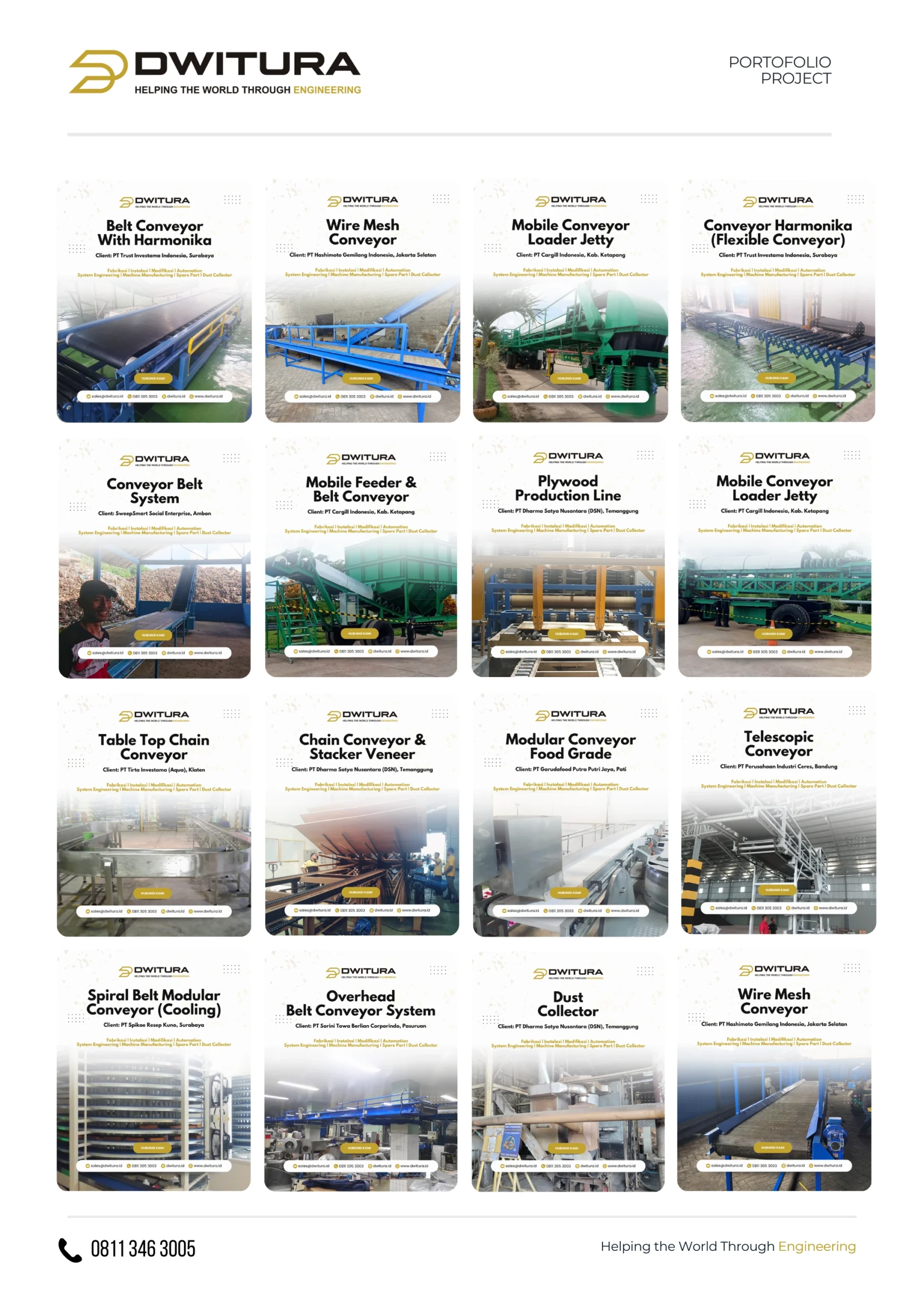 Penyediaan spare part roller dan idler belt conveyor Jawa Timur